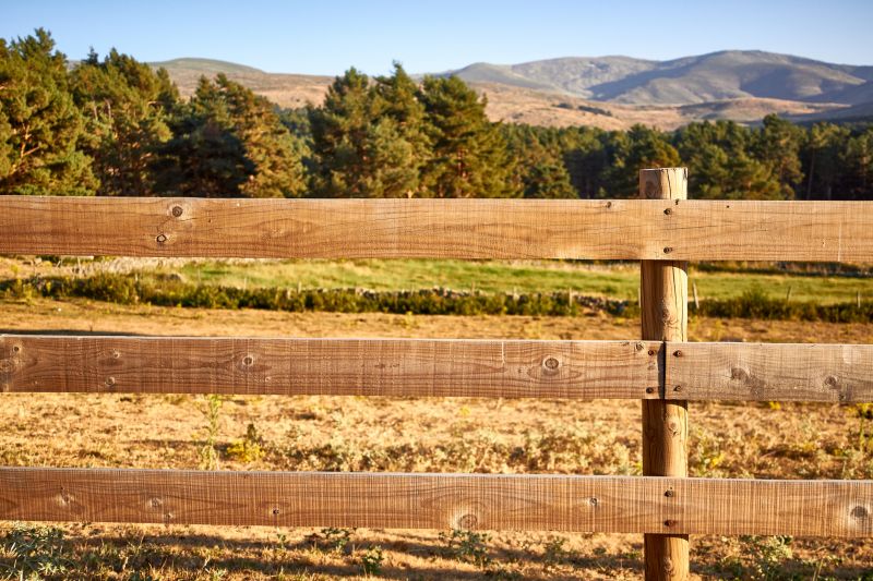 Wooden Farm Fence Installation